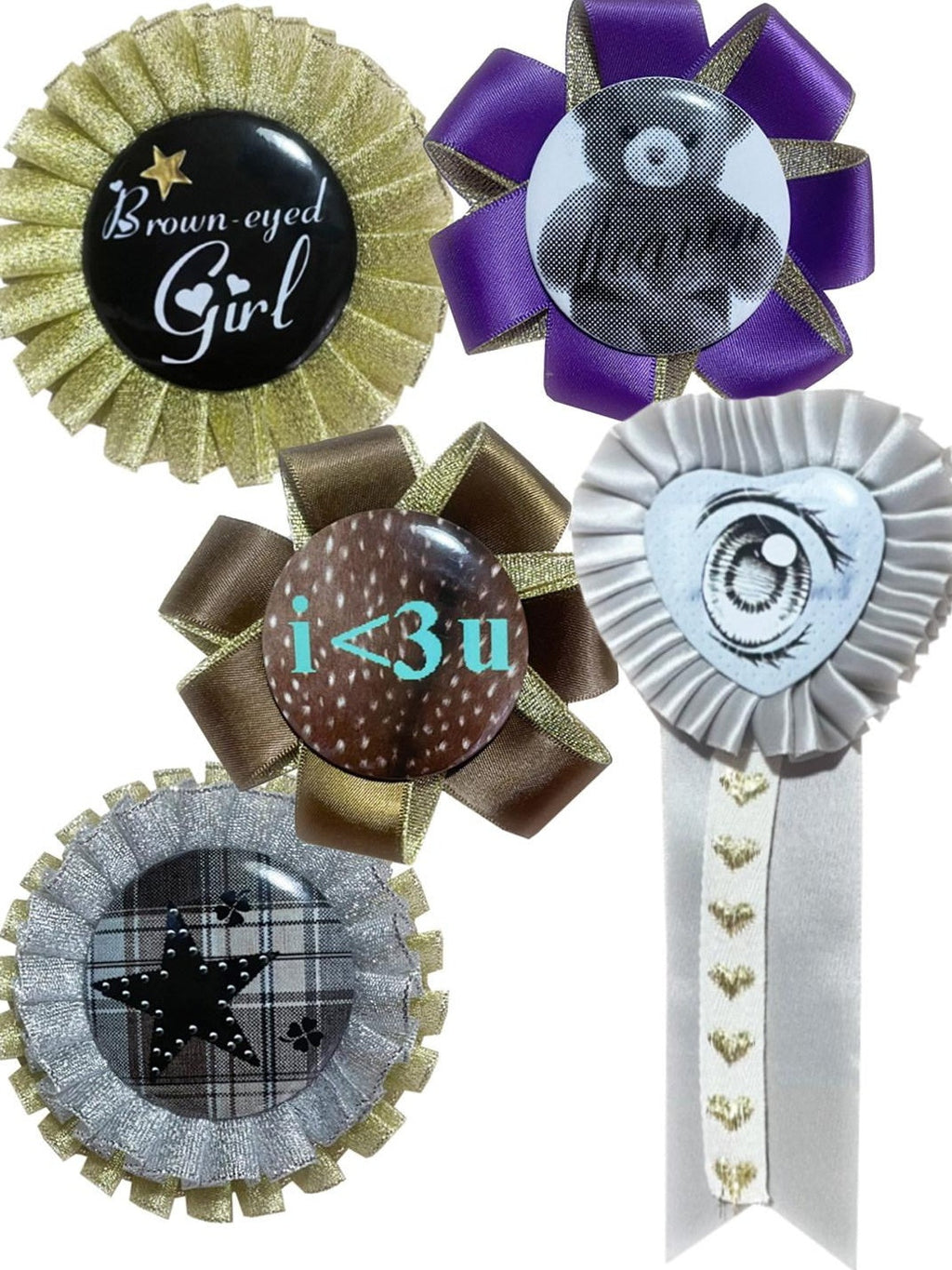 Elegant Lace Trim Floral 8Cm Round Badge Brooch Set Pins For Bags Accessories