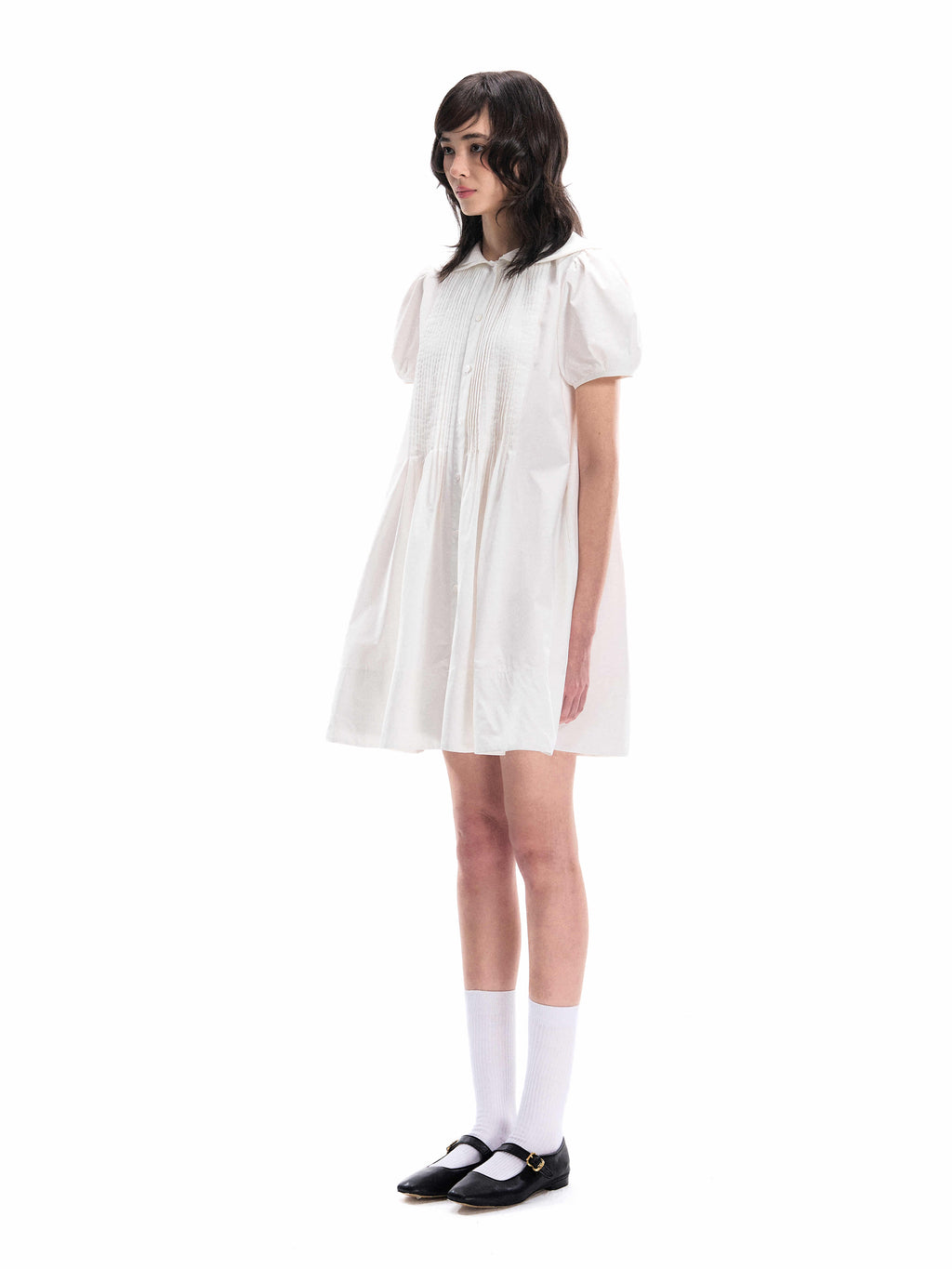 Romance Nanci Doll Collar Puff Shirt Dress