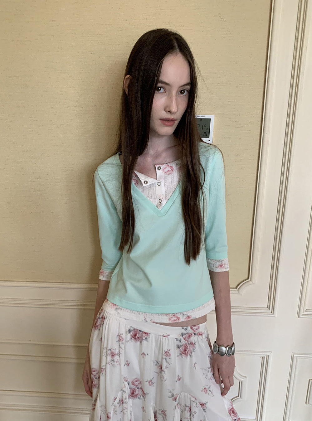 Floral Layered Sleeve Top