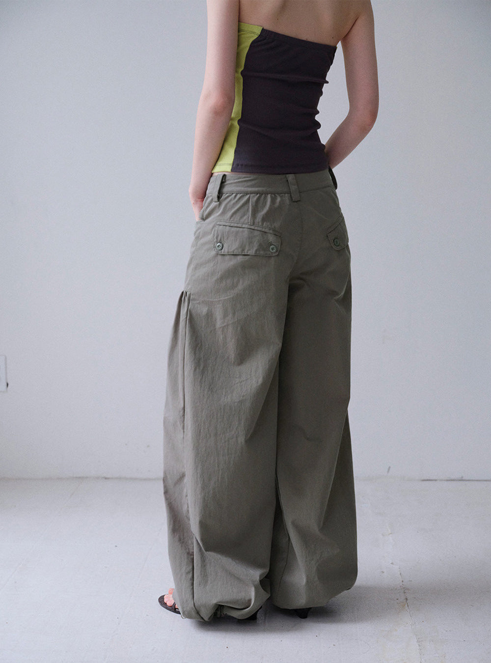 Pocket Gather Wide Pants (2color)