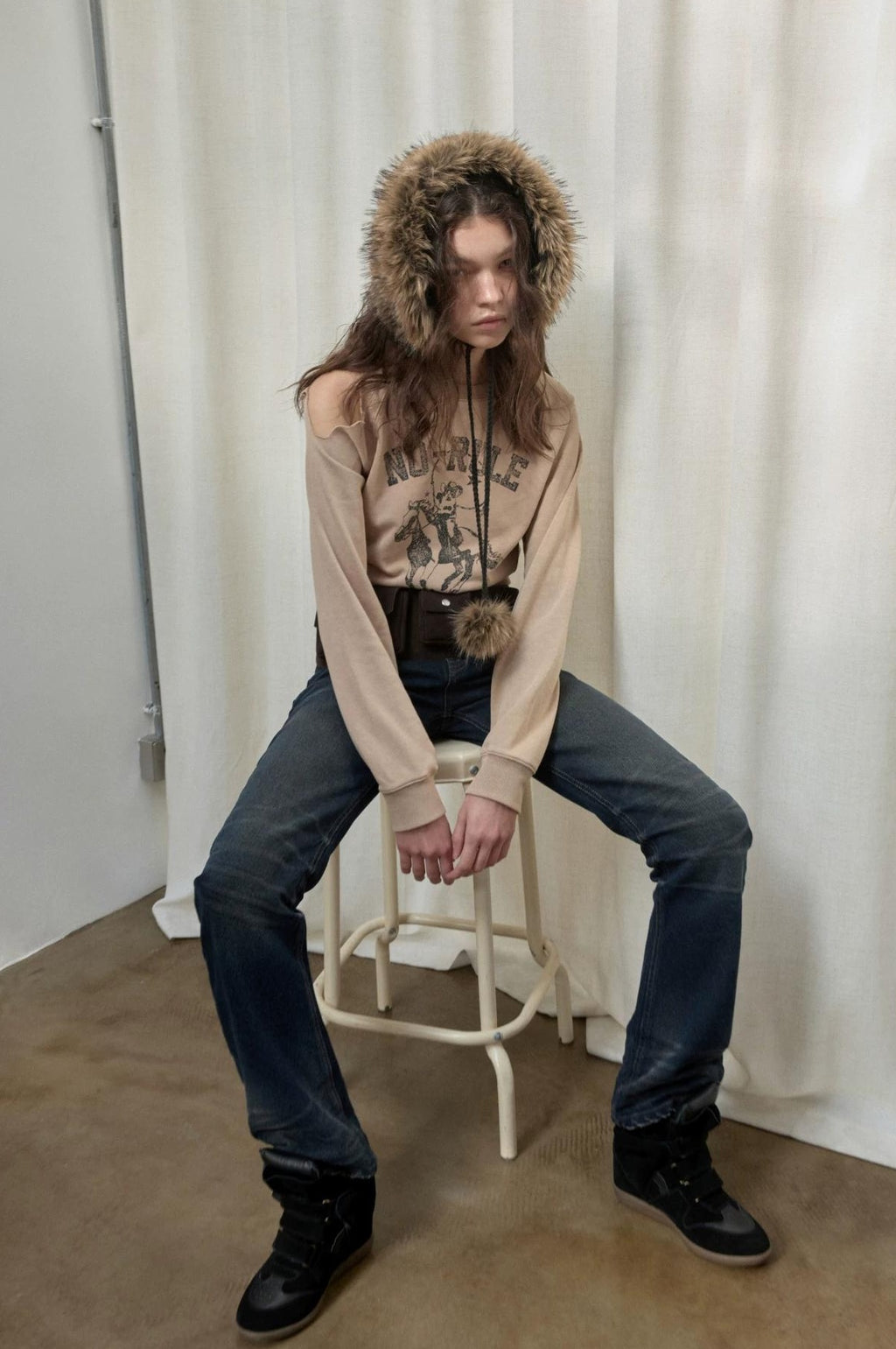 1JINN STUDIO | VINTAGE WHISKERS LOW-WAIST JEANS【ID:TN00070】