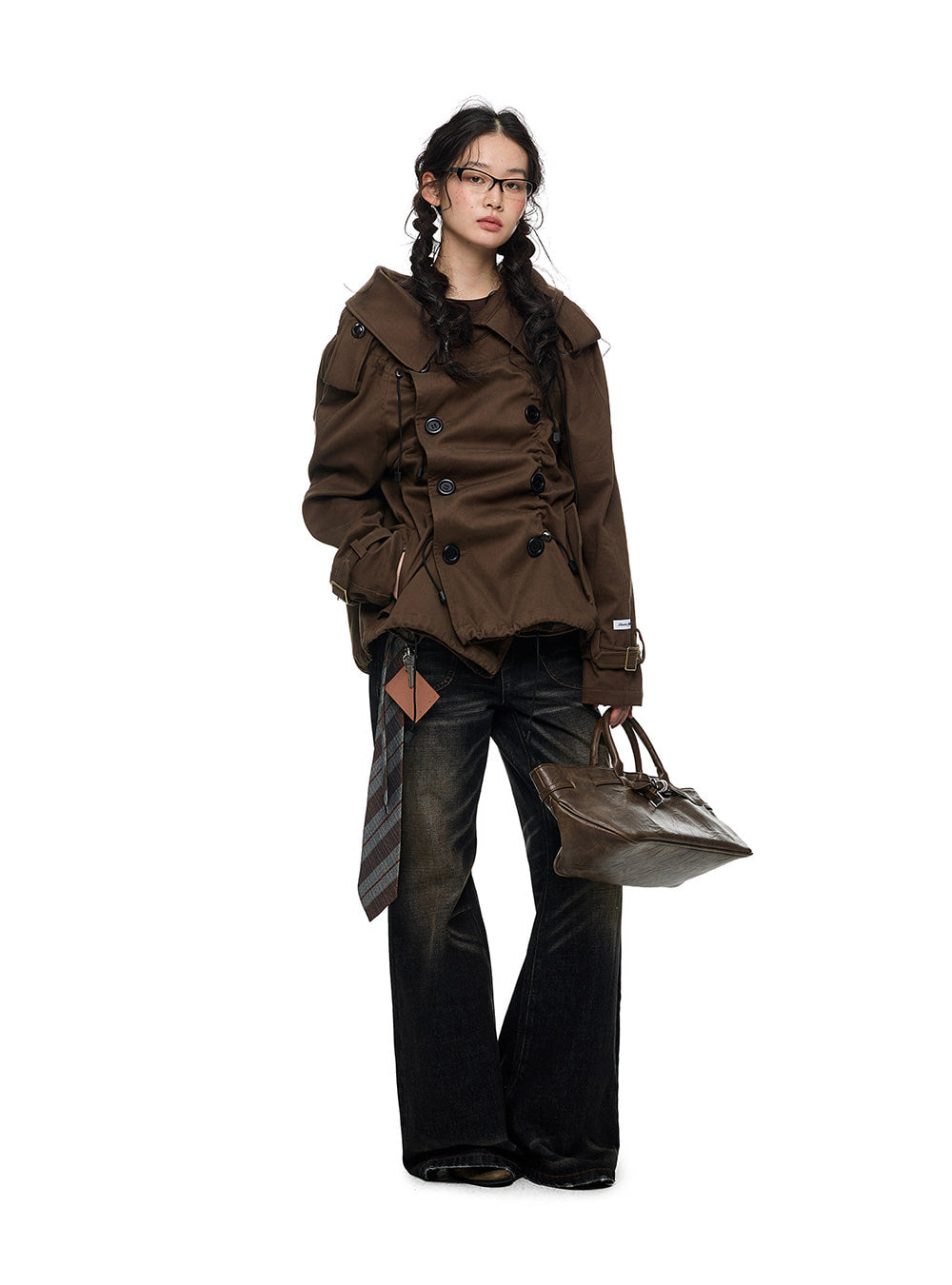 Unfinished Shoulder Double Coat