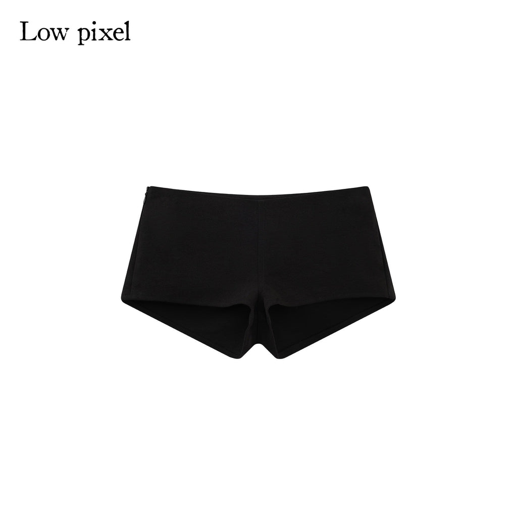 Stretch Low Waist Button Fly Slim Straight Casual Women Cotton Denim Shorts