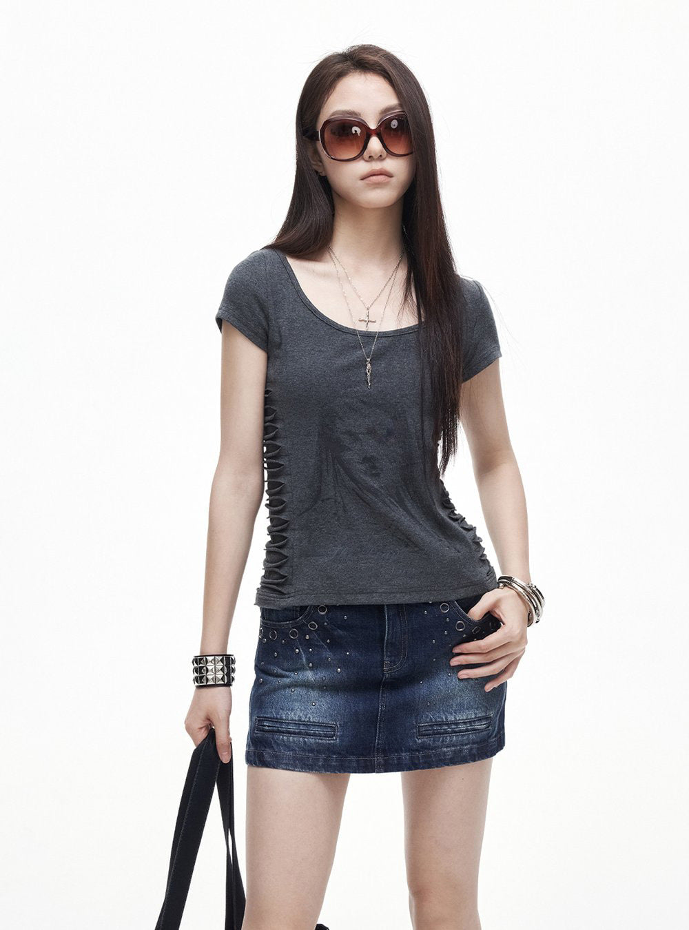 Side Ruched Sleek Top