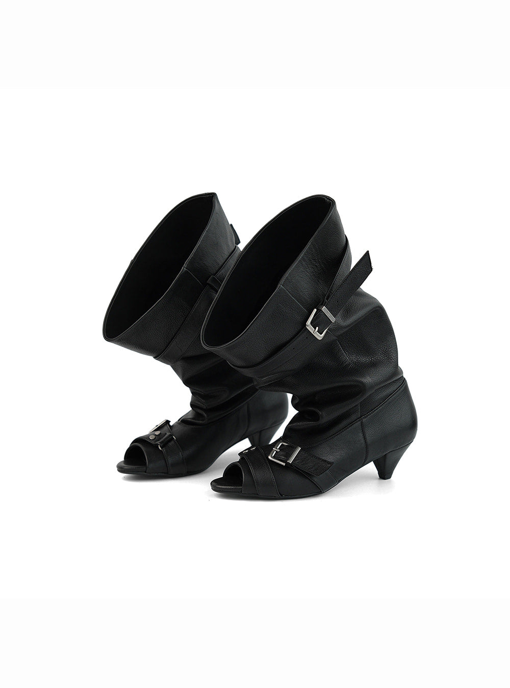 Night Buckle Midcalf Boots