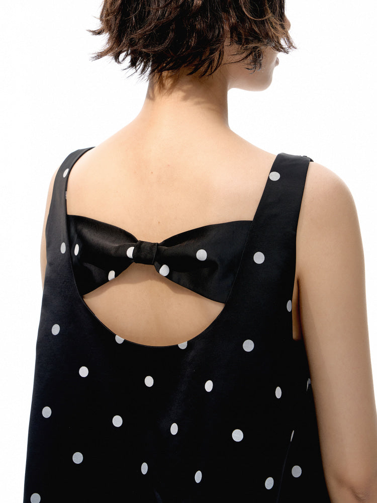 Romance Nanci Dot Sleeveless A-Line Dress