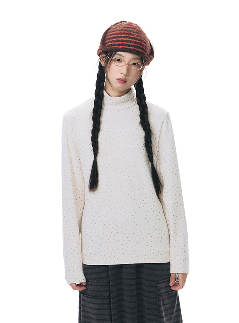 Snow Star High-Neck Top (2color)