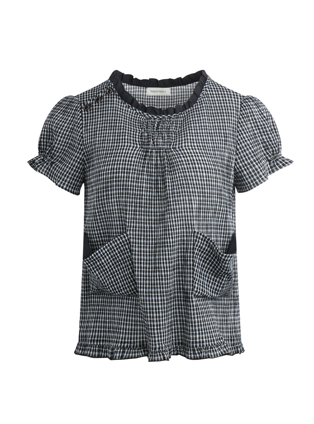 Layered Grid Pocket Top (2color)