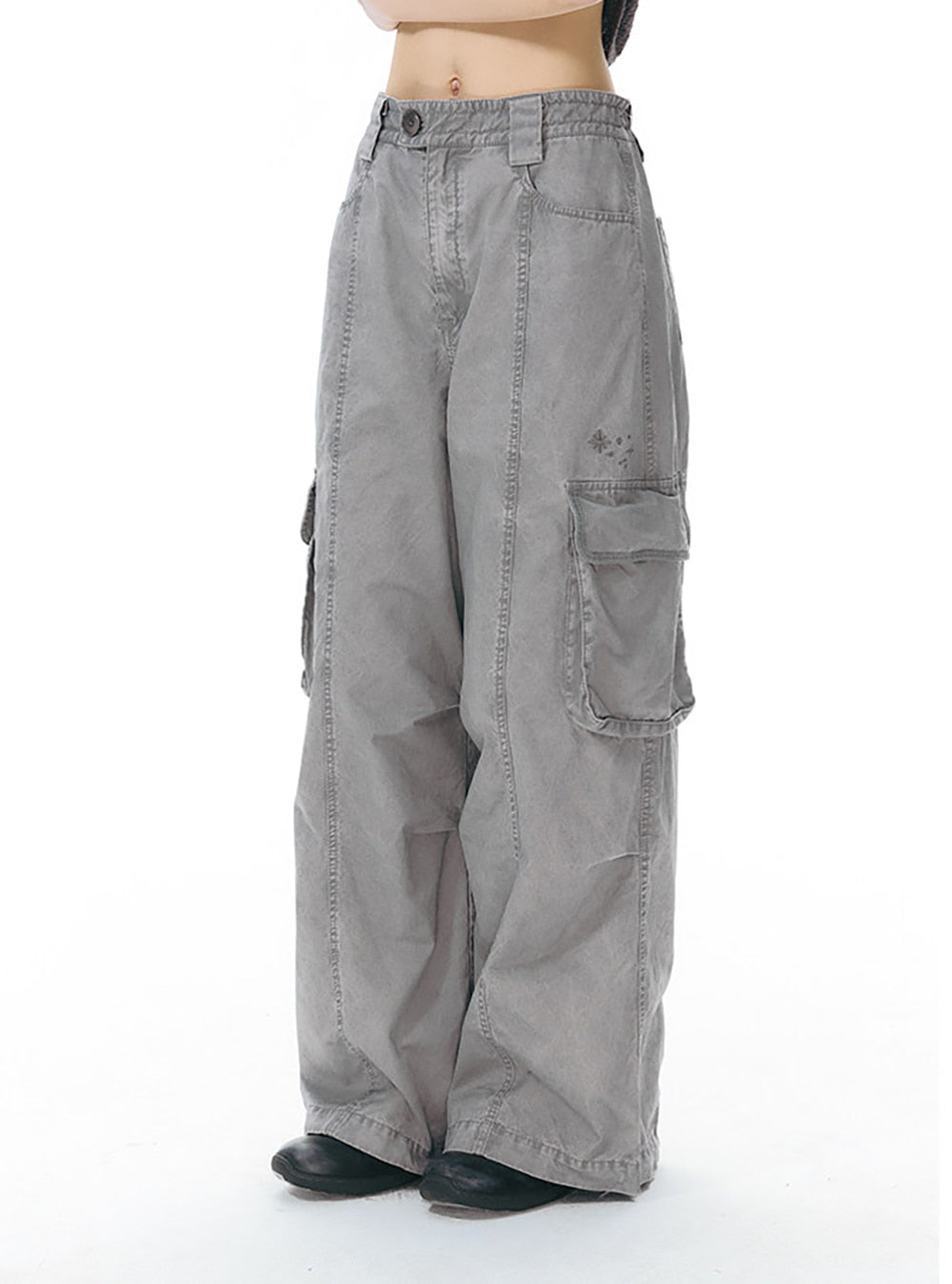 Adjustable Cargo Wide Pants (2color)