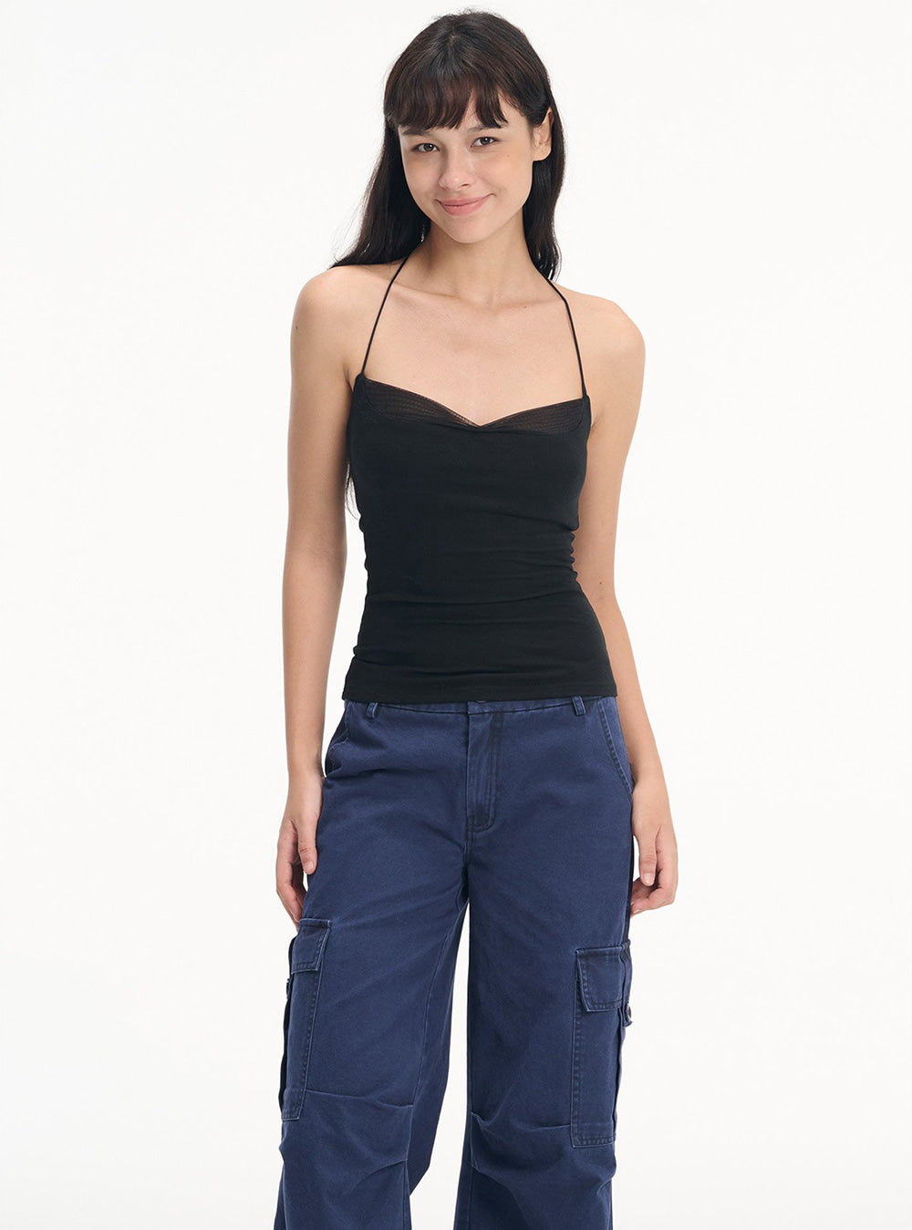 Lace Trim Camisole Top (2color)