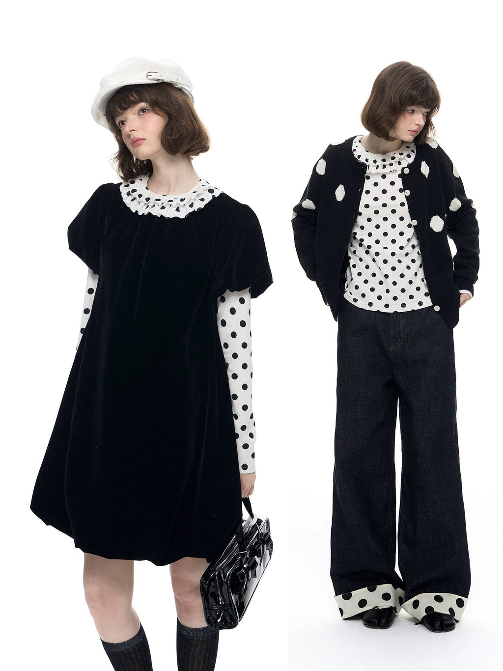 Romance Nanci Ruffle Dot Long Sleeve