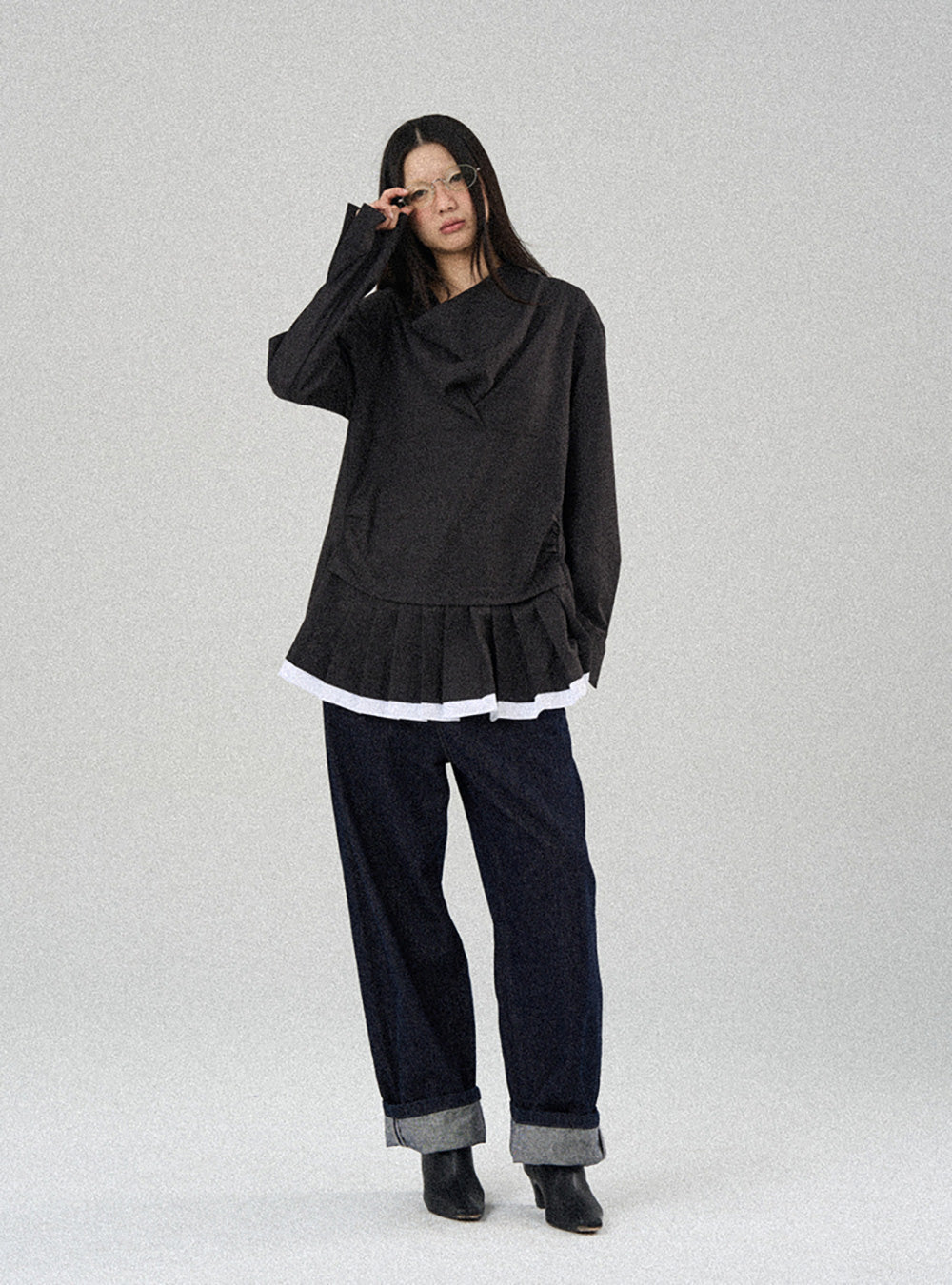 Two-in-One Pleated Shirt