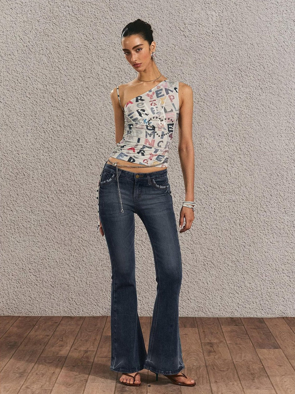 Original Backless Slim Fit Cropped Cotton Women Printed Letter Tank Tops