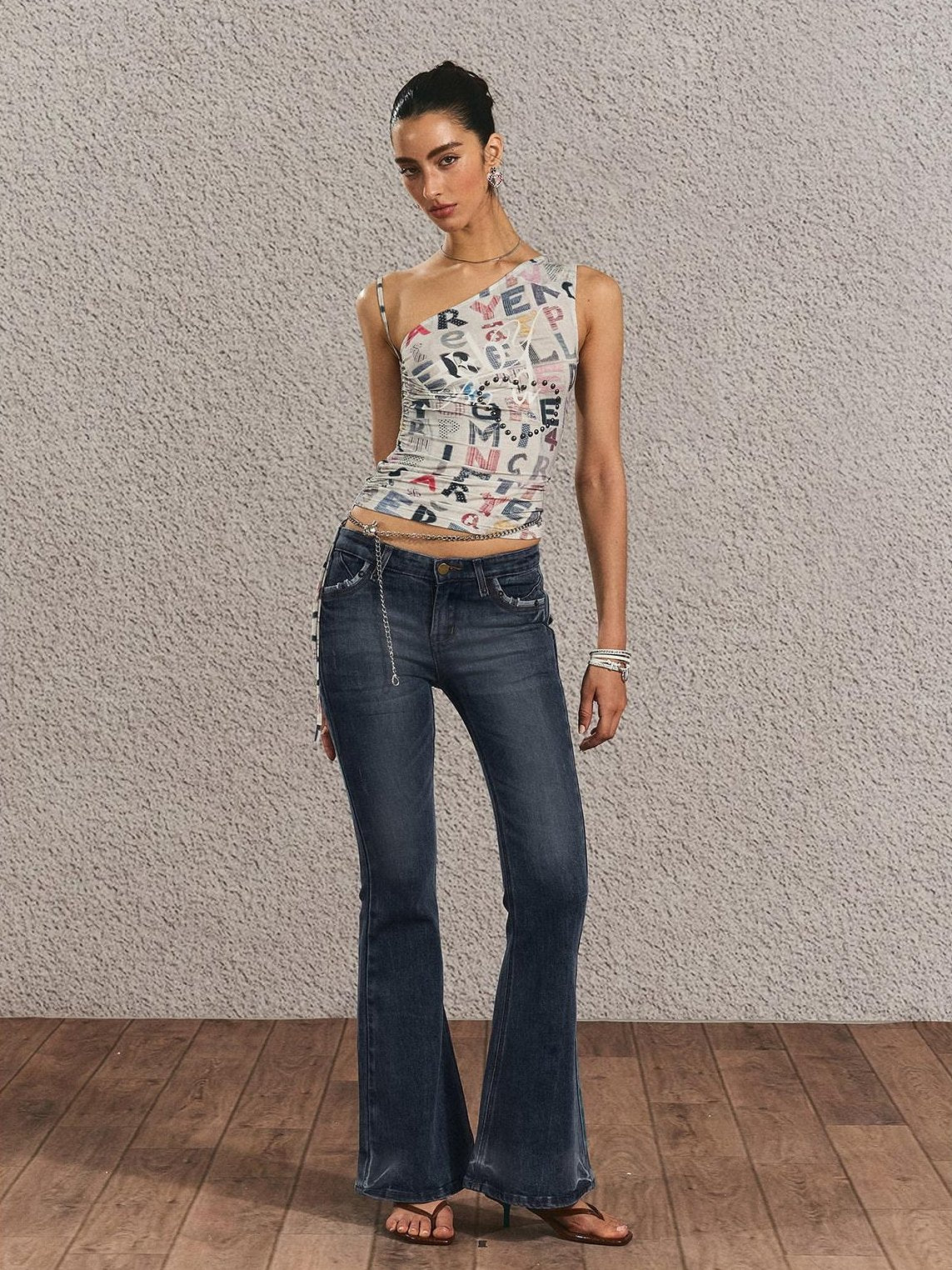 Original Backless Slim Fit Cropped Cotton Women Printed Letter Tank Tops