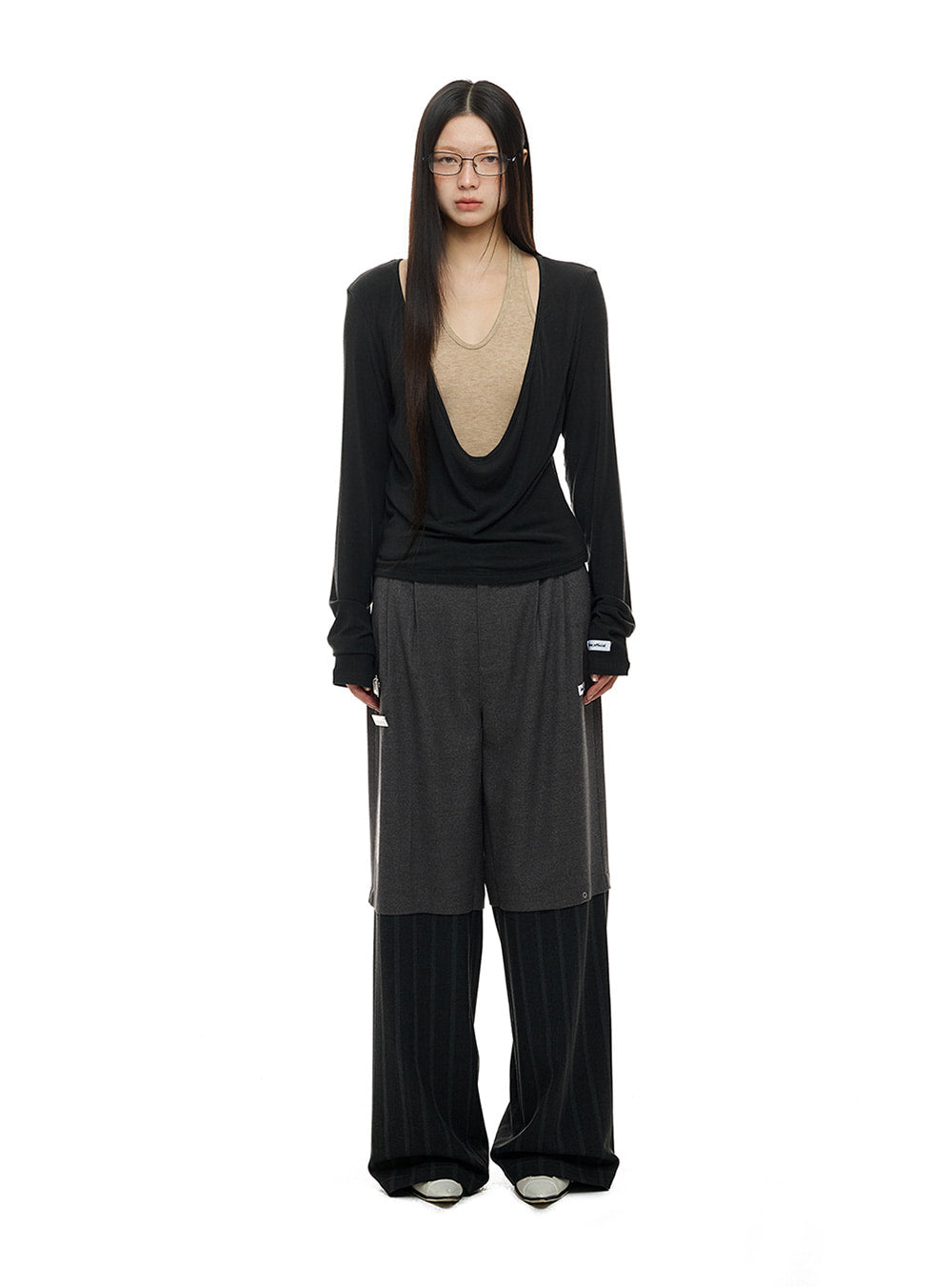 Fallen Neck Layer Top (2color)