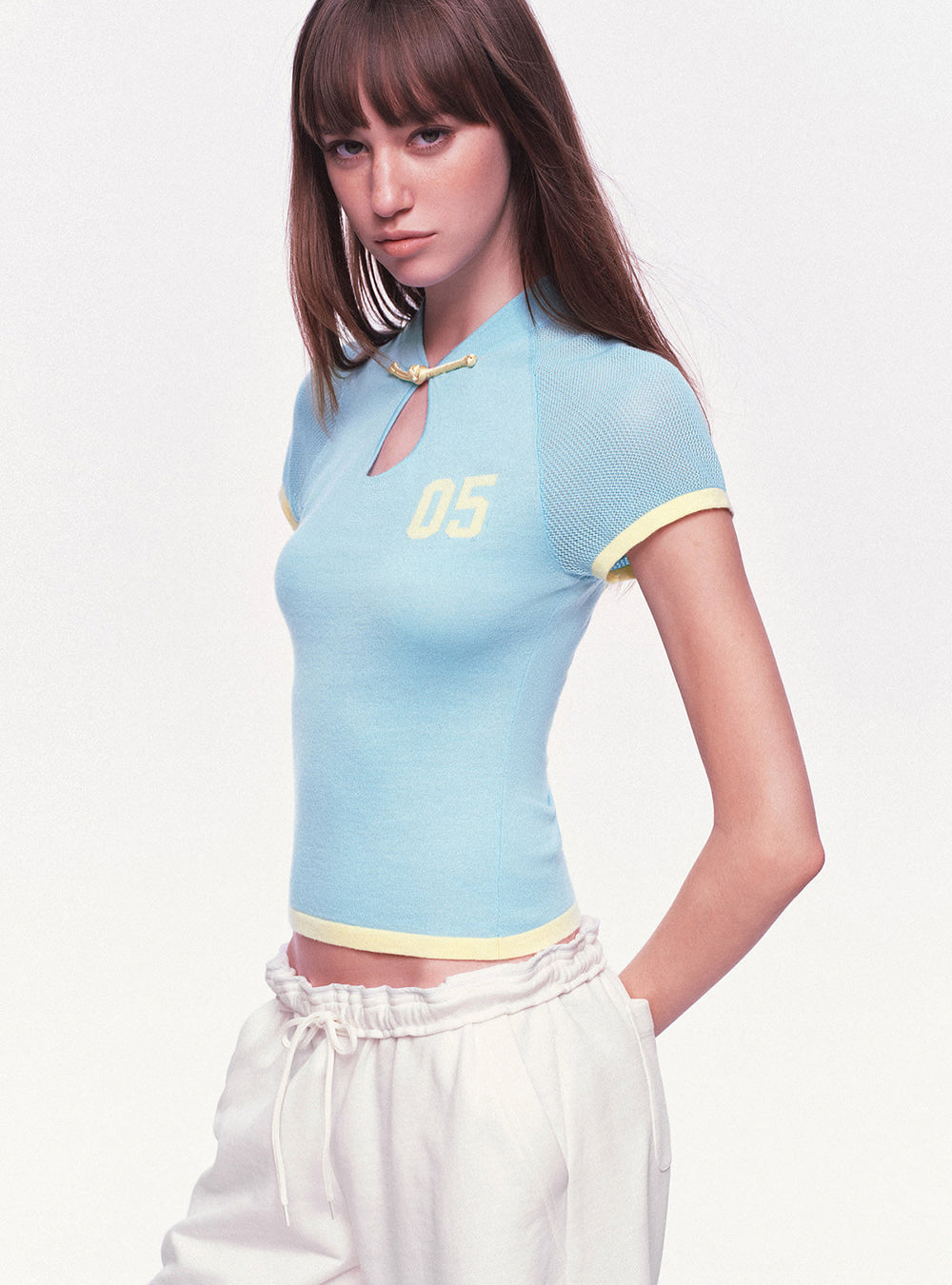 Millennium Cutout Knit Top (2color)