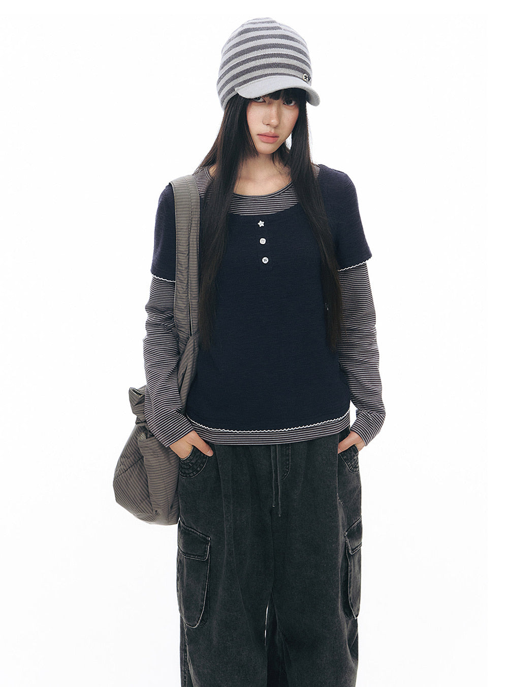 Striped Knit Cap