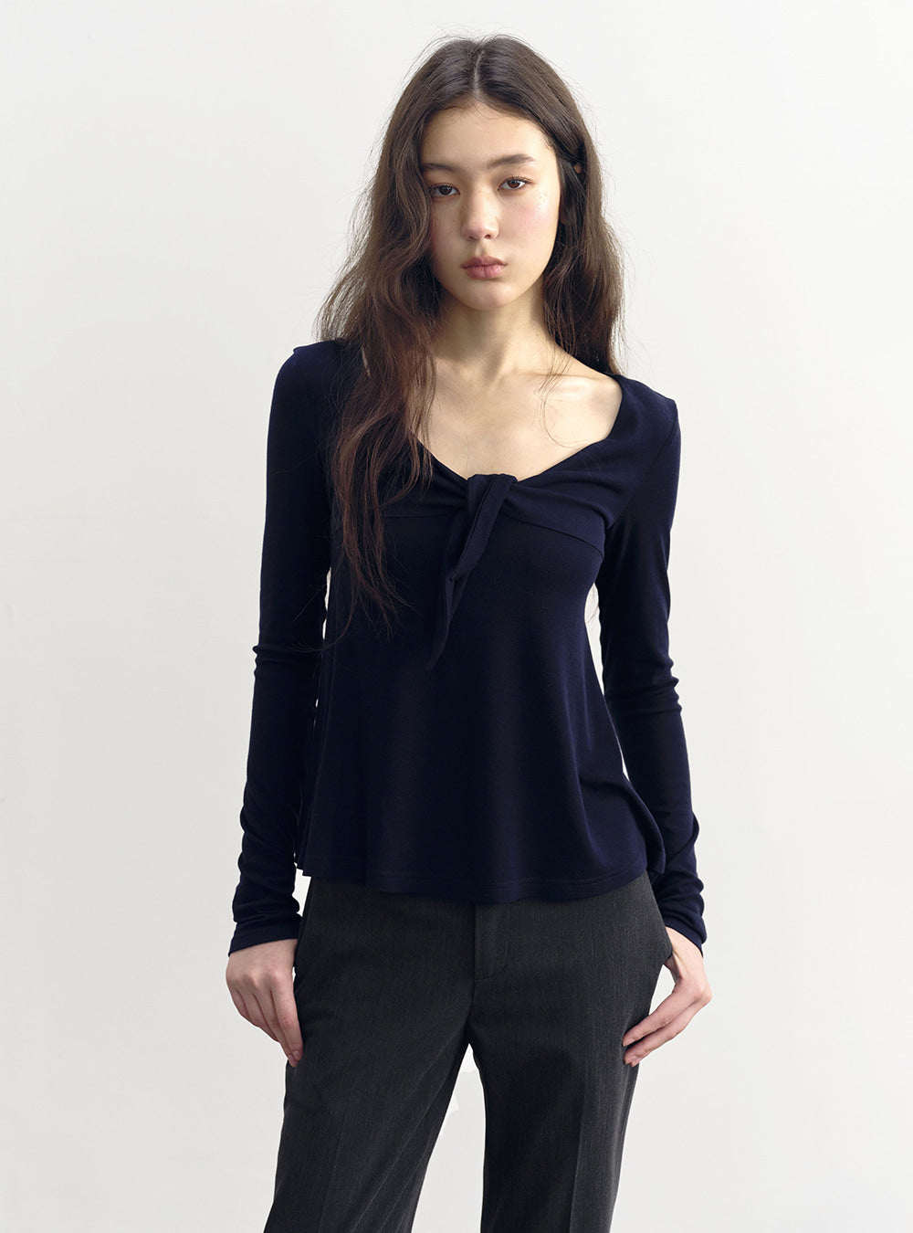 Knot Front Sculpted Top