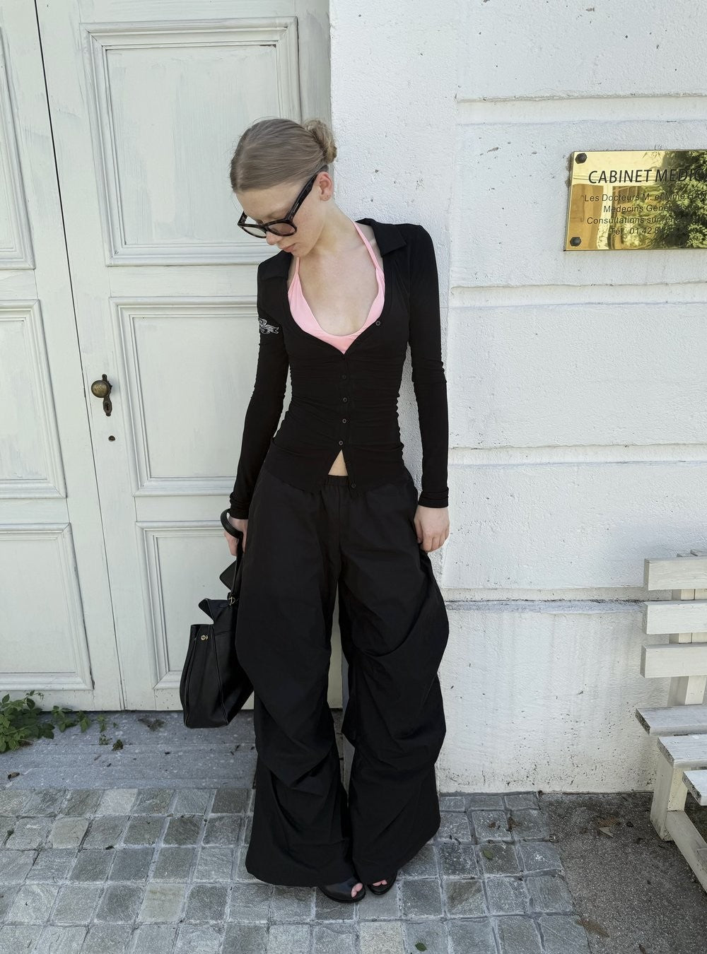 V-Neck Contour Stretch Top (2color)