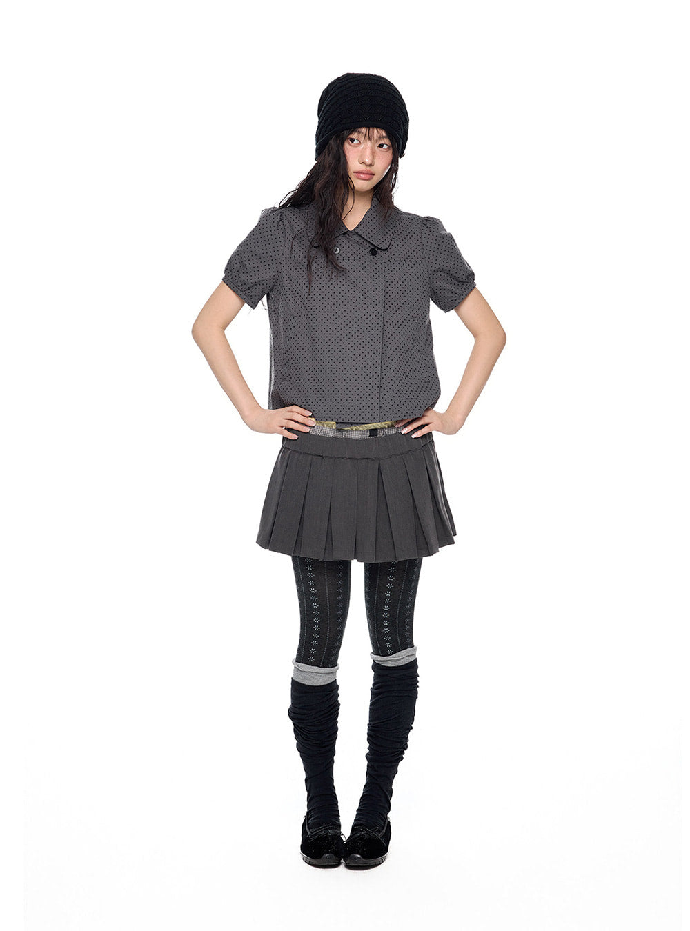 Layer Clash Pleated Skirt