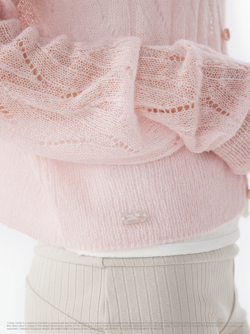 CryingCenter Jacquard Long-Sleeve Cardigan