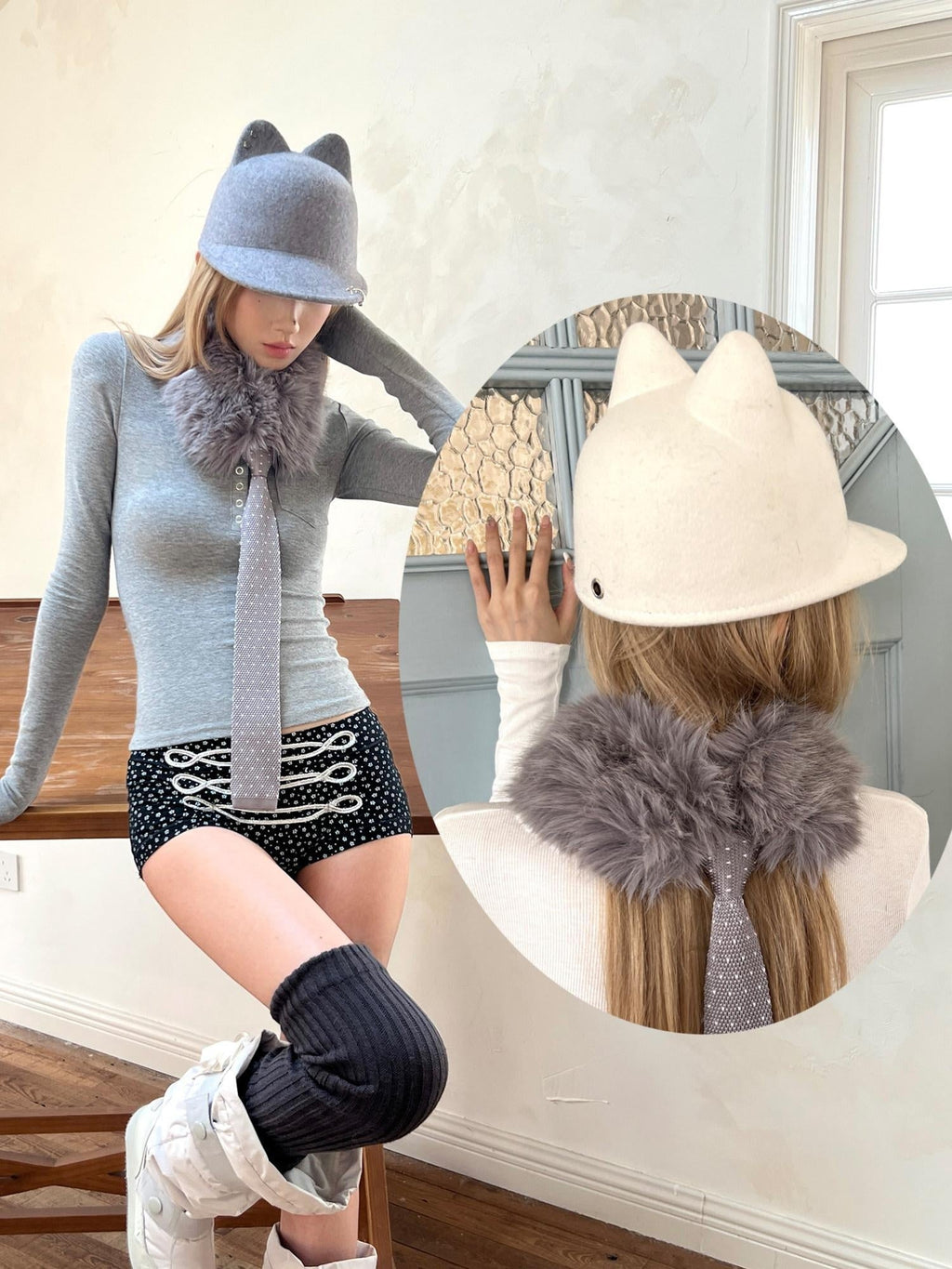 Cozy Wool Adjustable Casual Unisex Riding Cap Flat Brim Hats