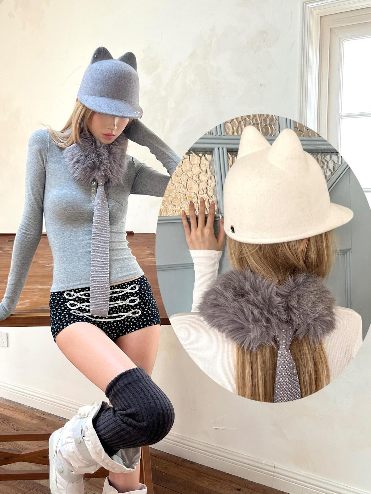 Cozy Wool Adjustable Casual Unisex Riding Cap Flat Brim Hats