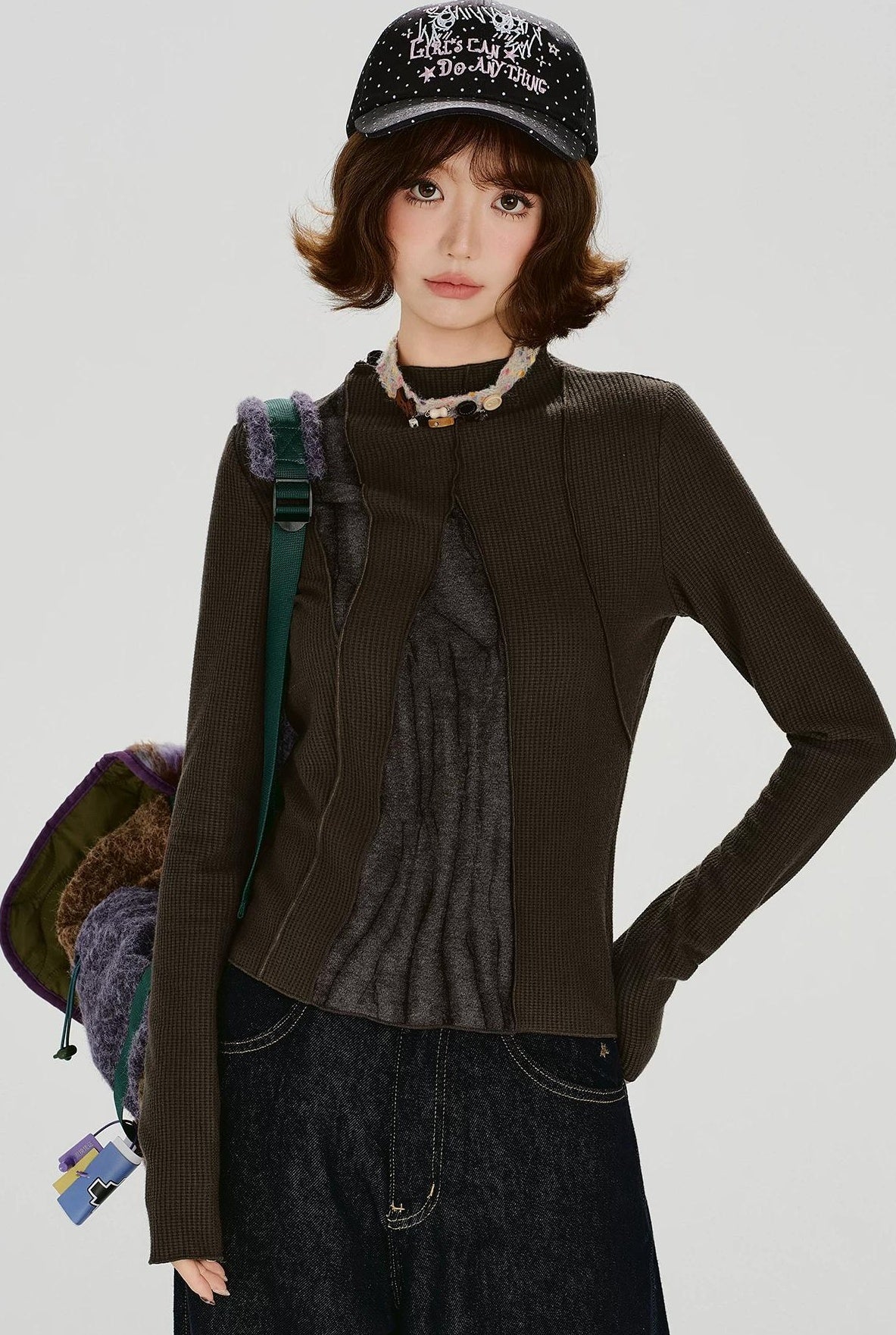 Girlyhalo |  RETRO SPICE GIRLS LONG SLEEVE TOP【ID:TN00013】