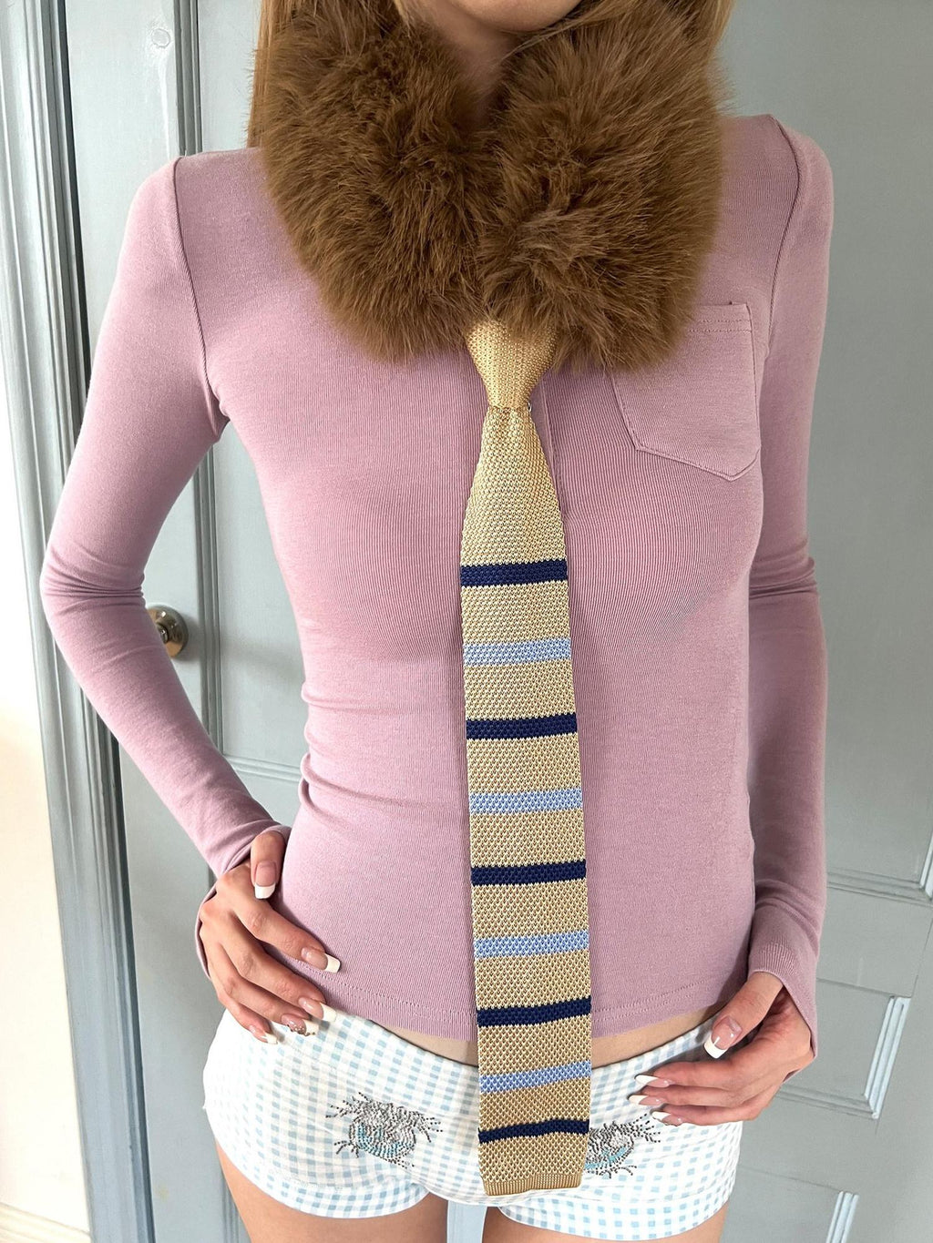 Soft 100 Percent Cotton Commuter Slim Fit Unisex Customizable Fur Scarves