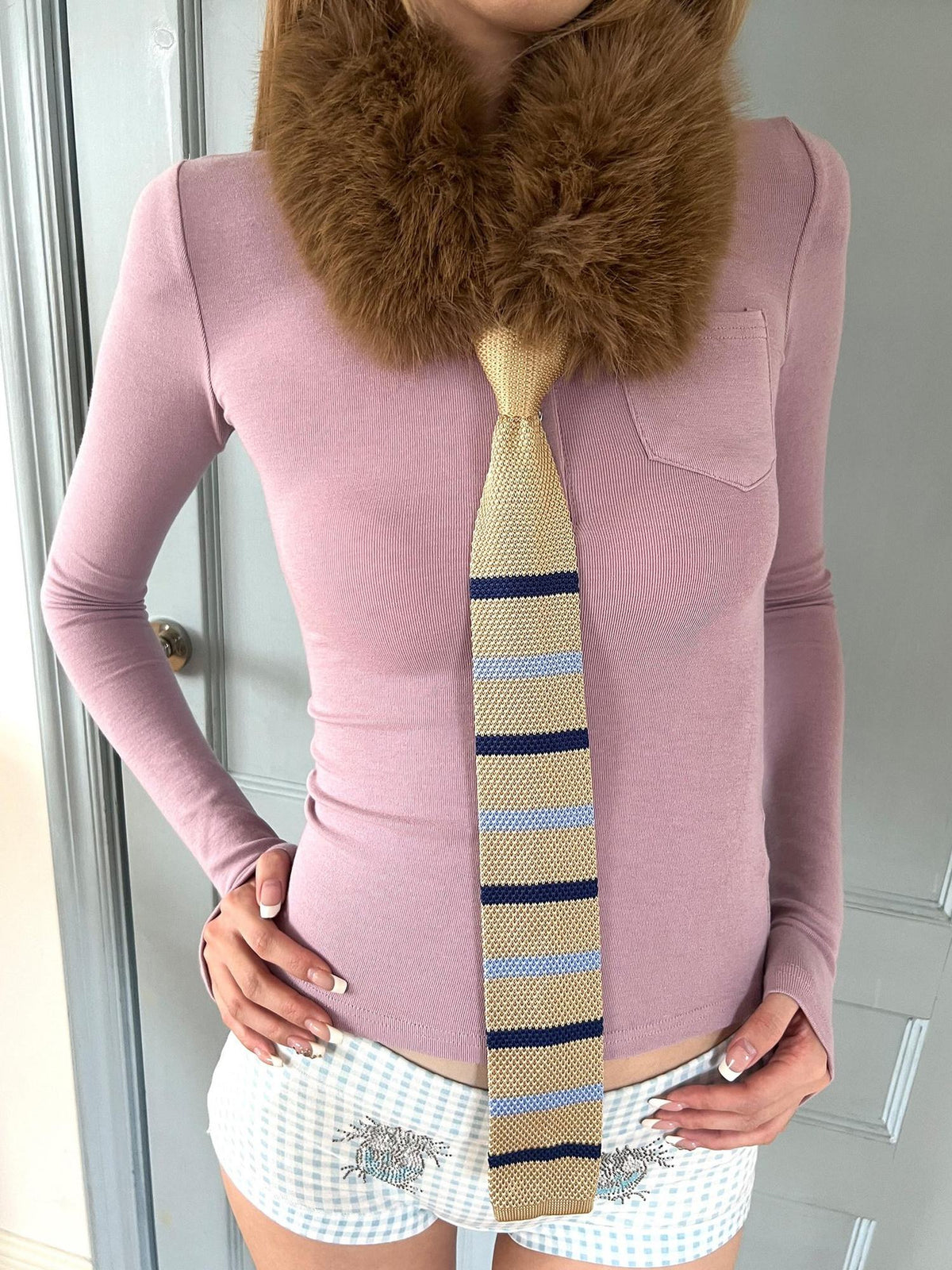 Soft 100 Percent Cotton Commuter Slim Fit Unisex Customizable Fur Scarves