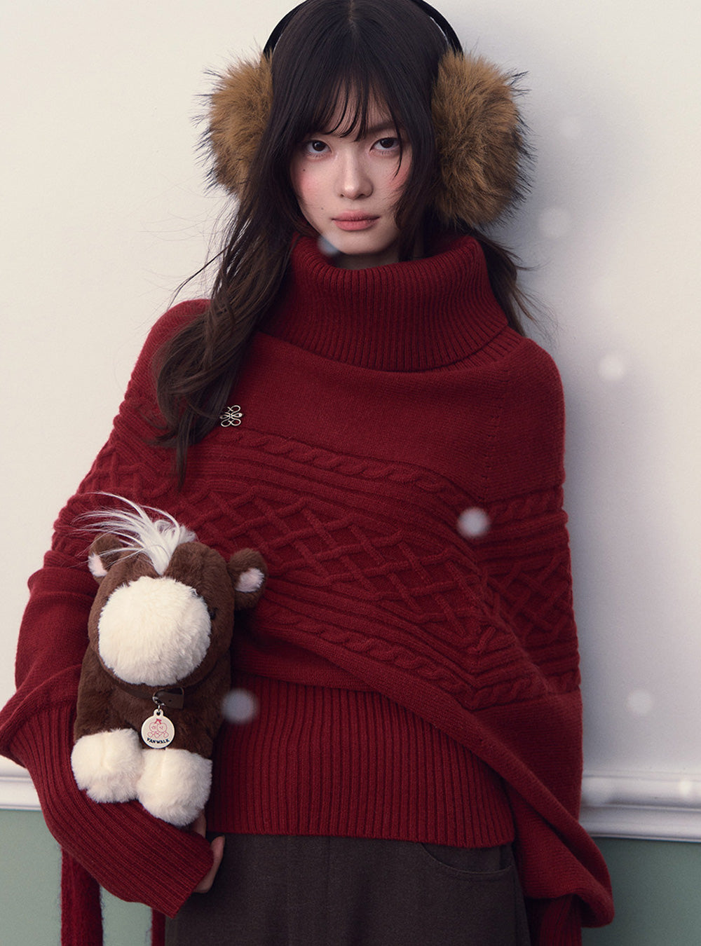 Diamond Jacquard Knit Sweater (2color)