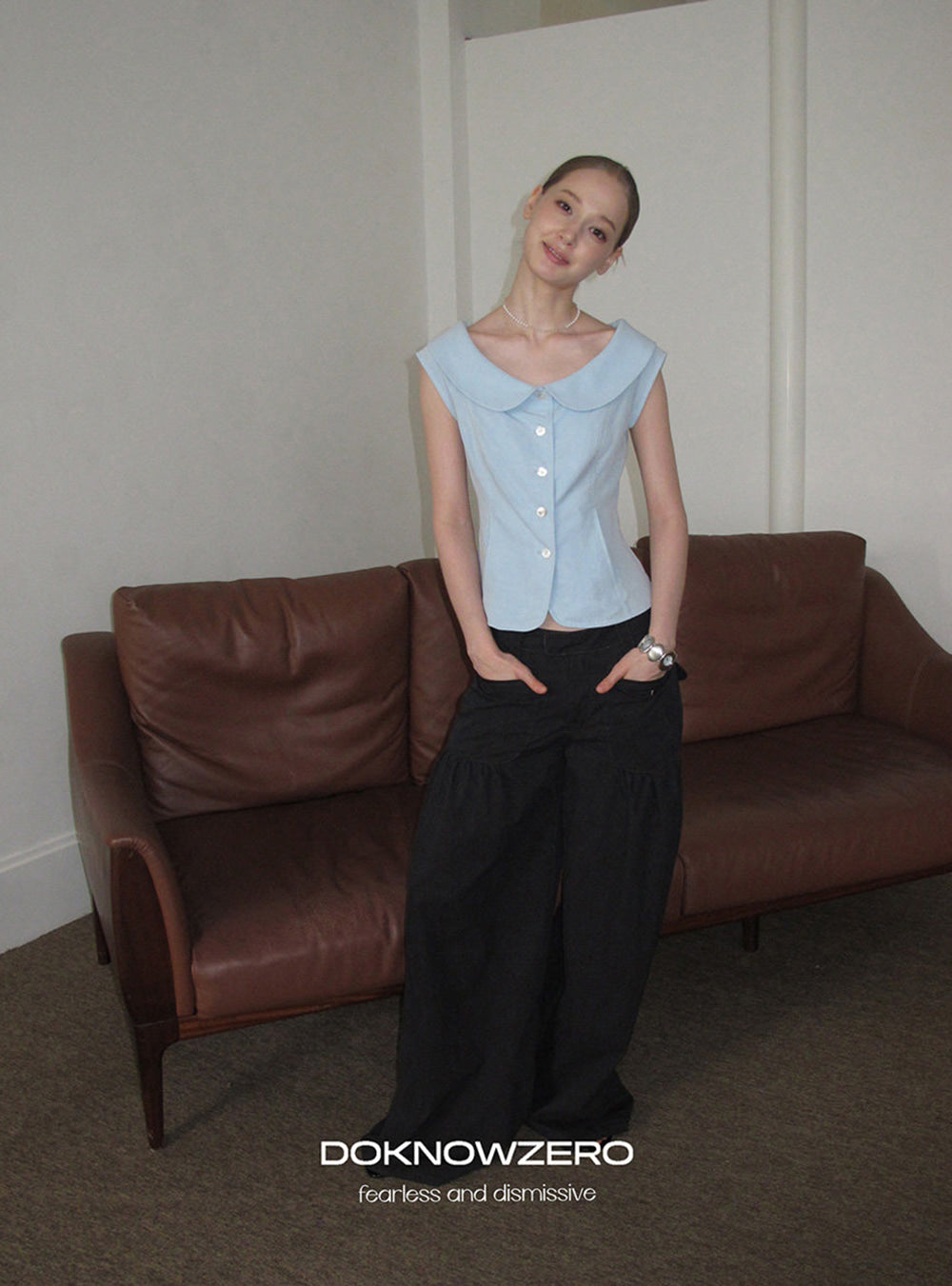 Muted Peter Pan Blouse (2color)