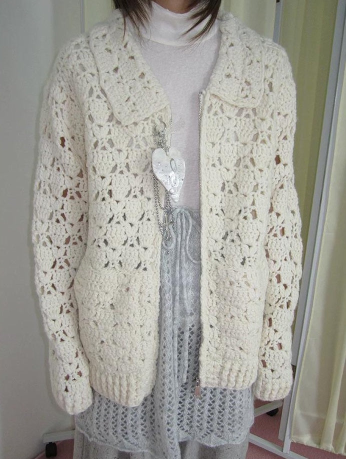 3months | HOLLOW ZIP KNITTED CARDIGAN【ID:TN00039】