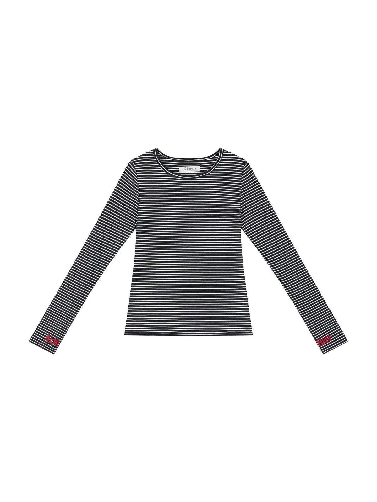 Breton Raspberry Slim Fit Long Sleeve Tee