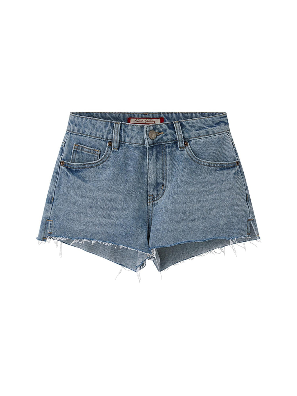 Blue White Washed Denim Shorts Hotpants For Women Summer Spring
