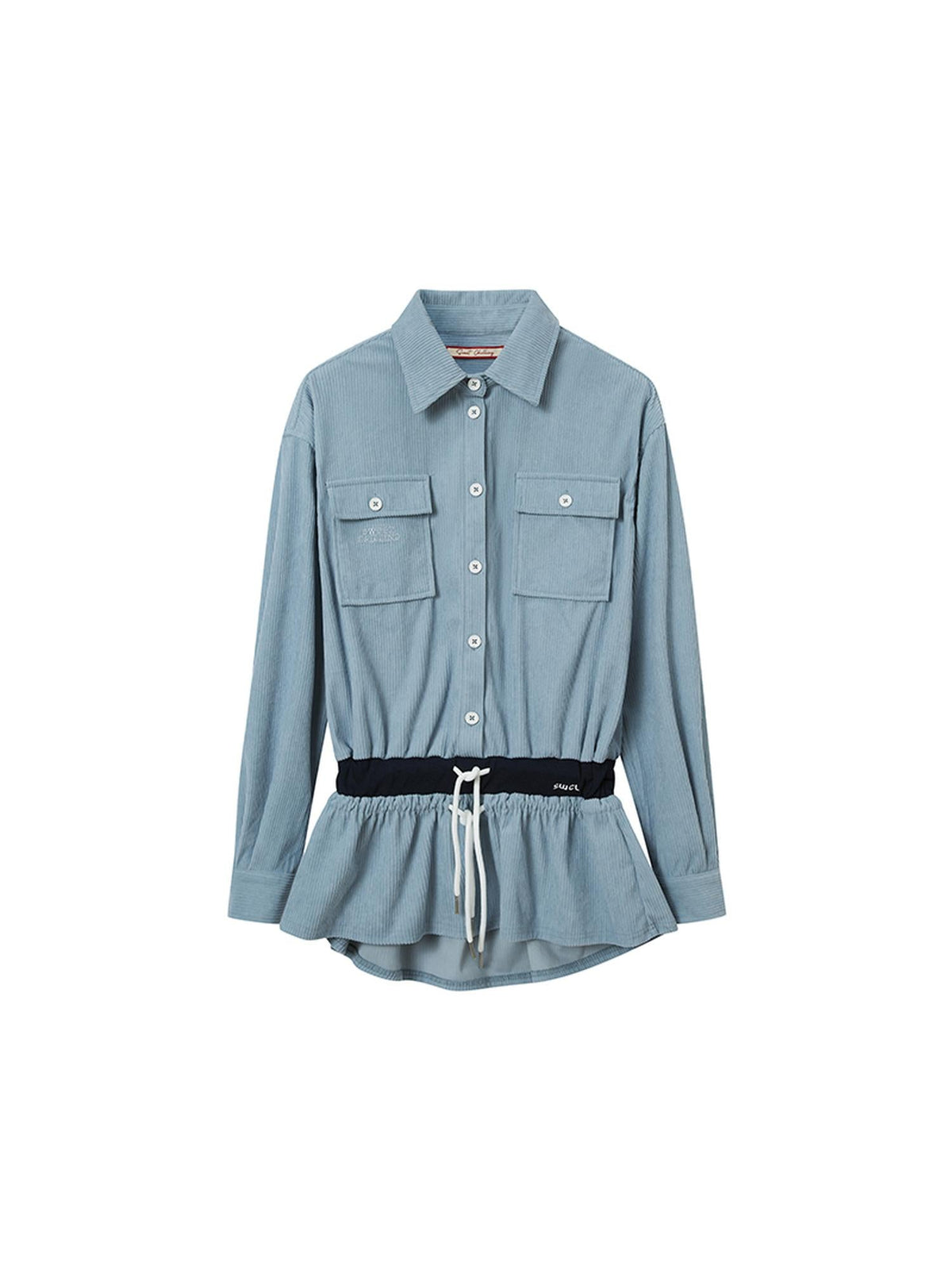 Intellectual Style Corduroy Shirt Dress