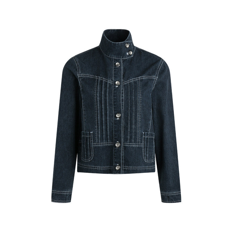 Retro Line Denim Jacket (2color)