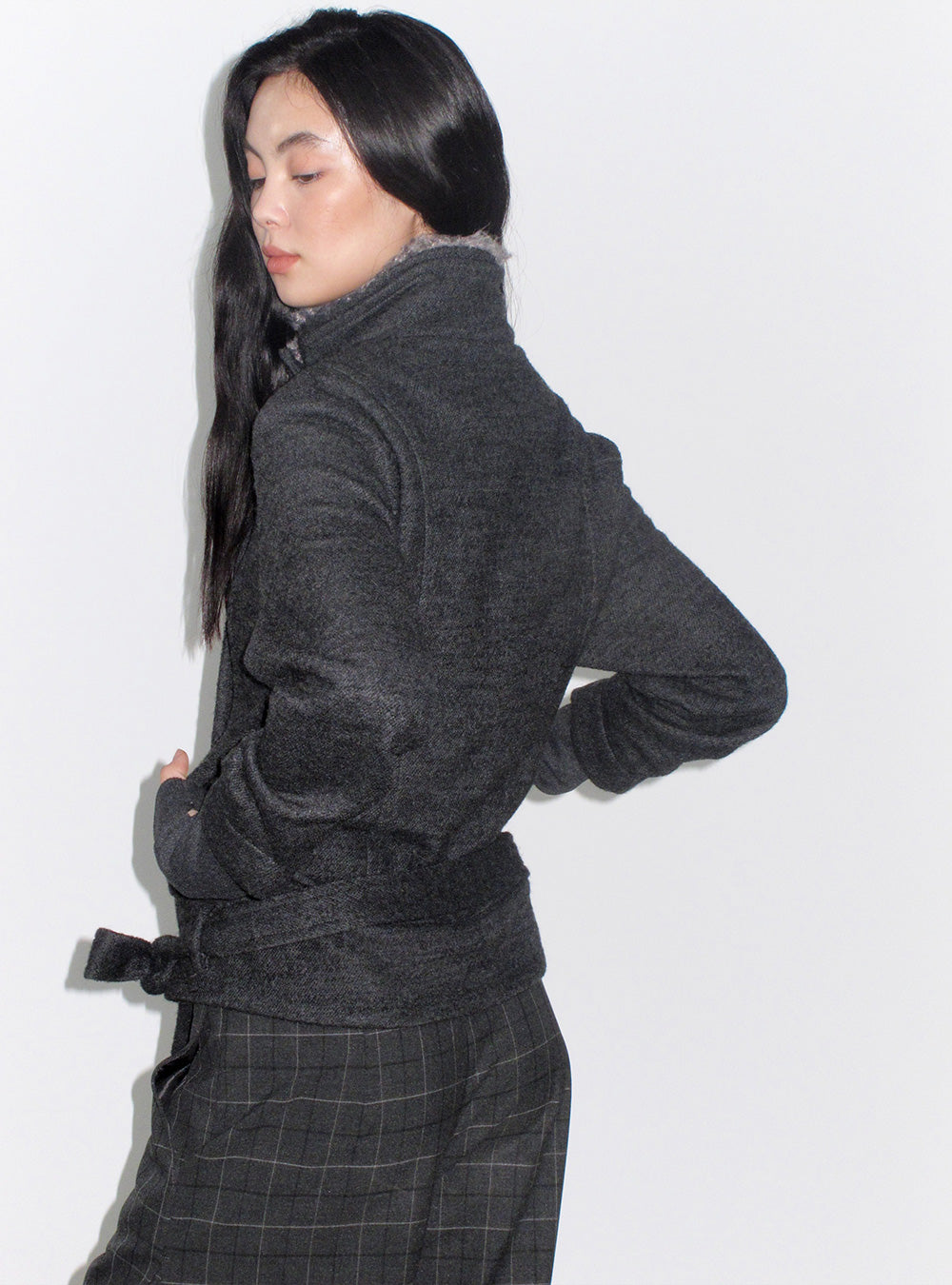 Winter Wool Fur Collar Short Coat