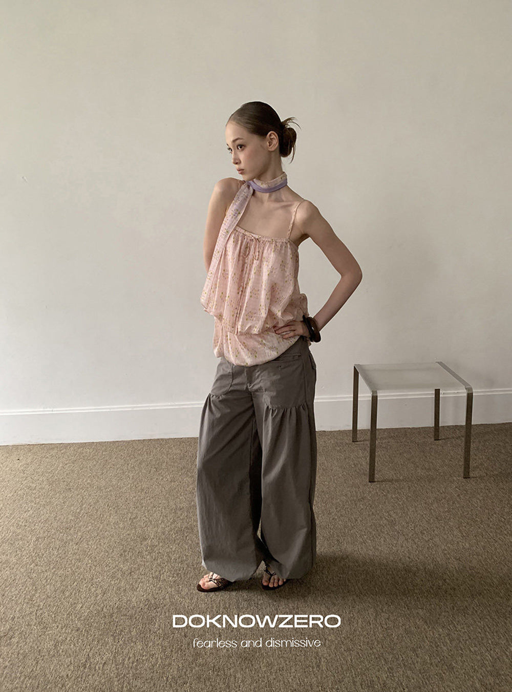 Mist Scarf Camisole Top