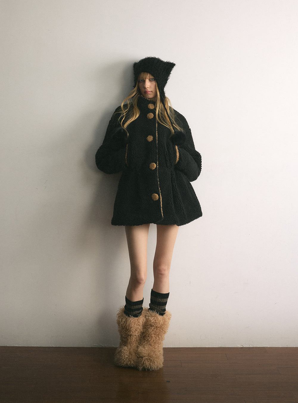 Warm Blend Button Fleece Coat