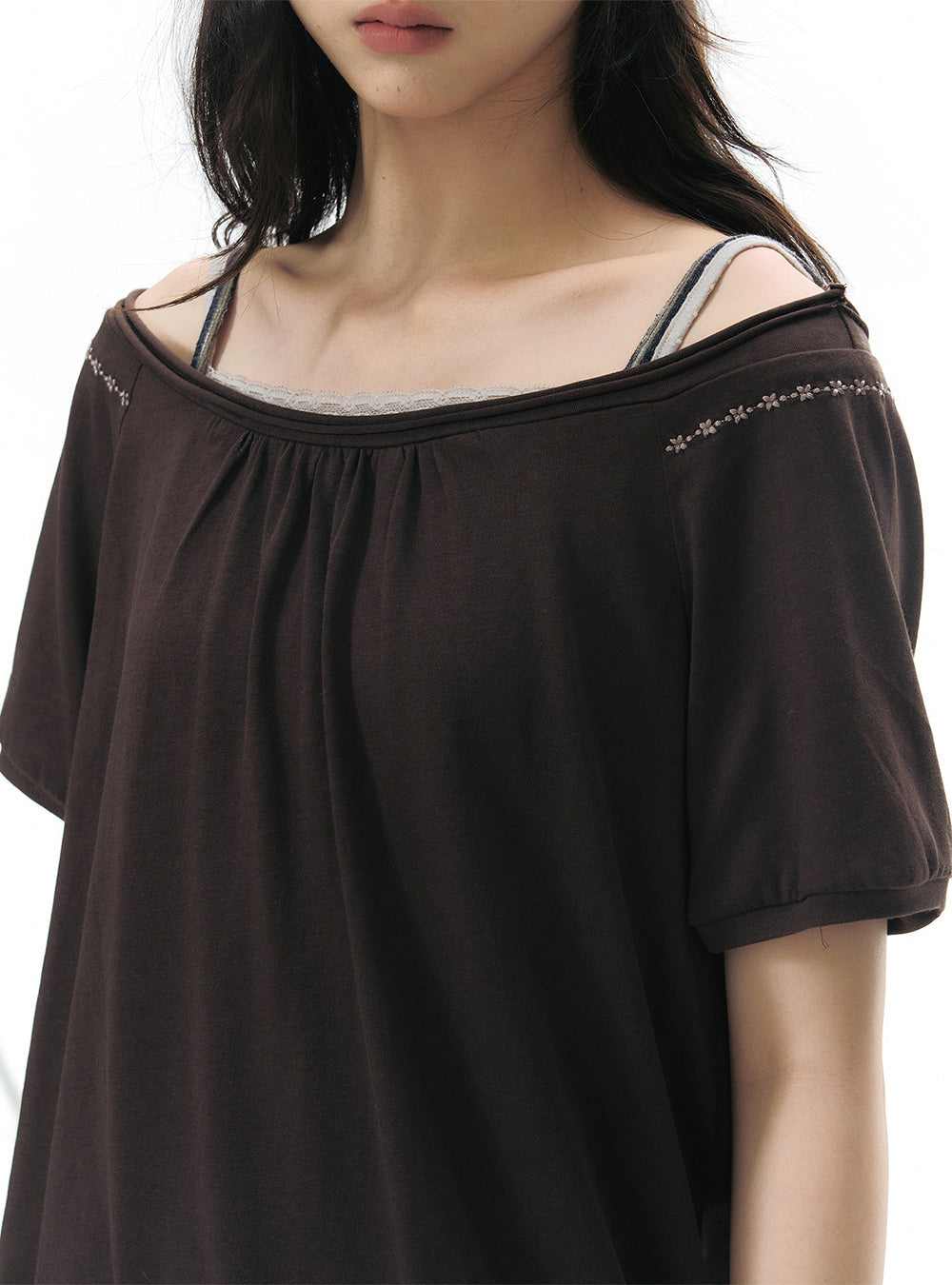 Drift Off-Shoulder Gather Top (2color)