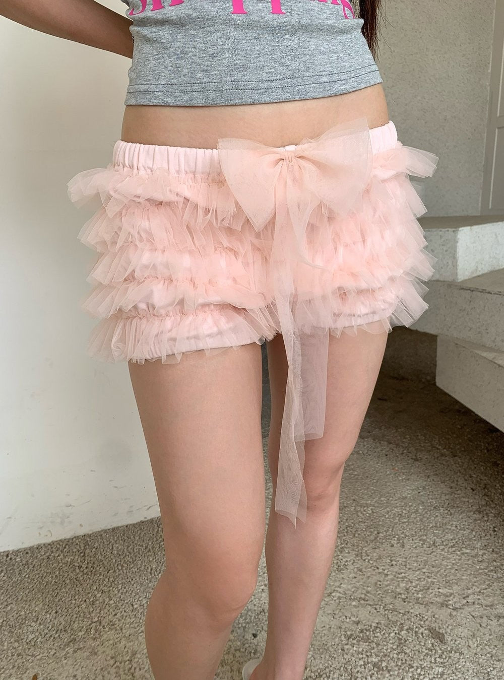 Strawberry Tulle Ribbon Shorts