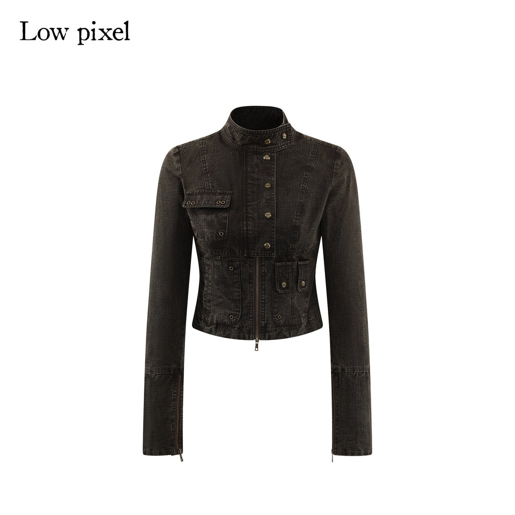 High Waist 100 Percent Cotton Vintage Slim Fit Women Coffee Brown Straight Pants