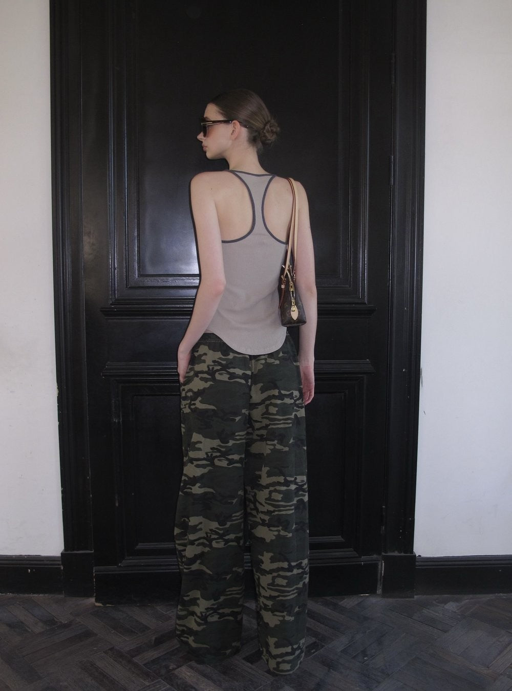 Waffle Trim Strap Top