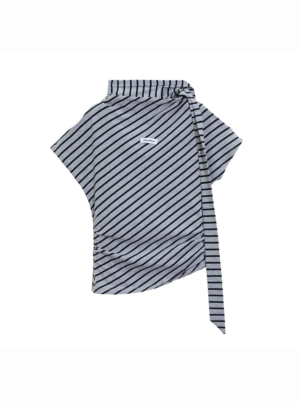 Diagonal Muse Scarf Collar Top