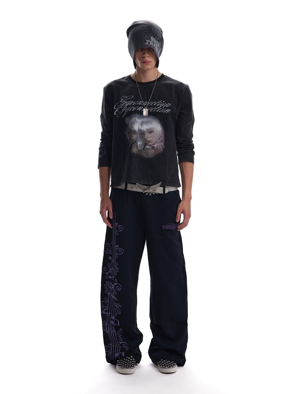 Vine Note Straight Pants