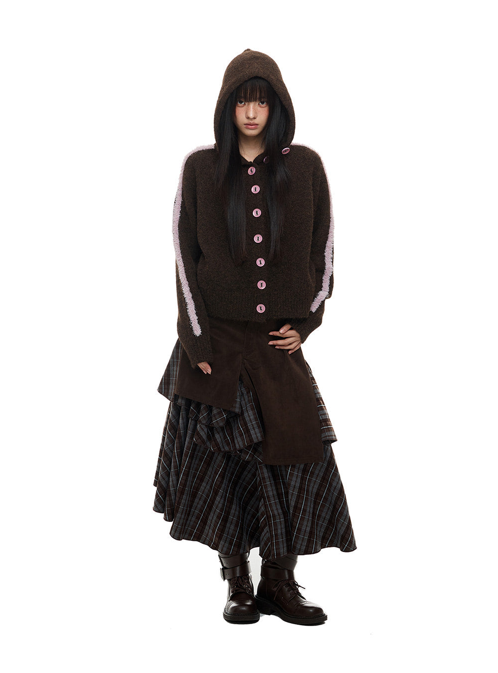 Button Up Knit Hoodie Cardigan (2color)