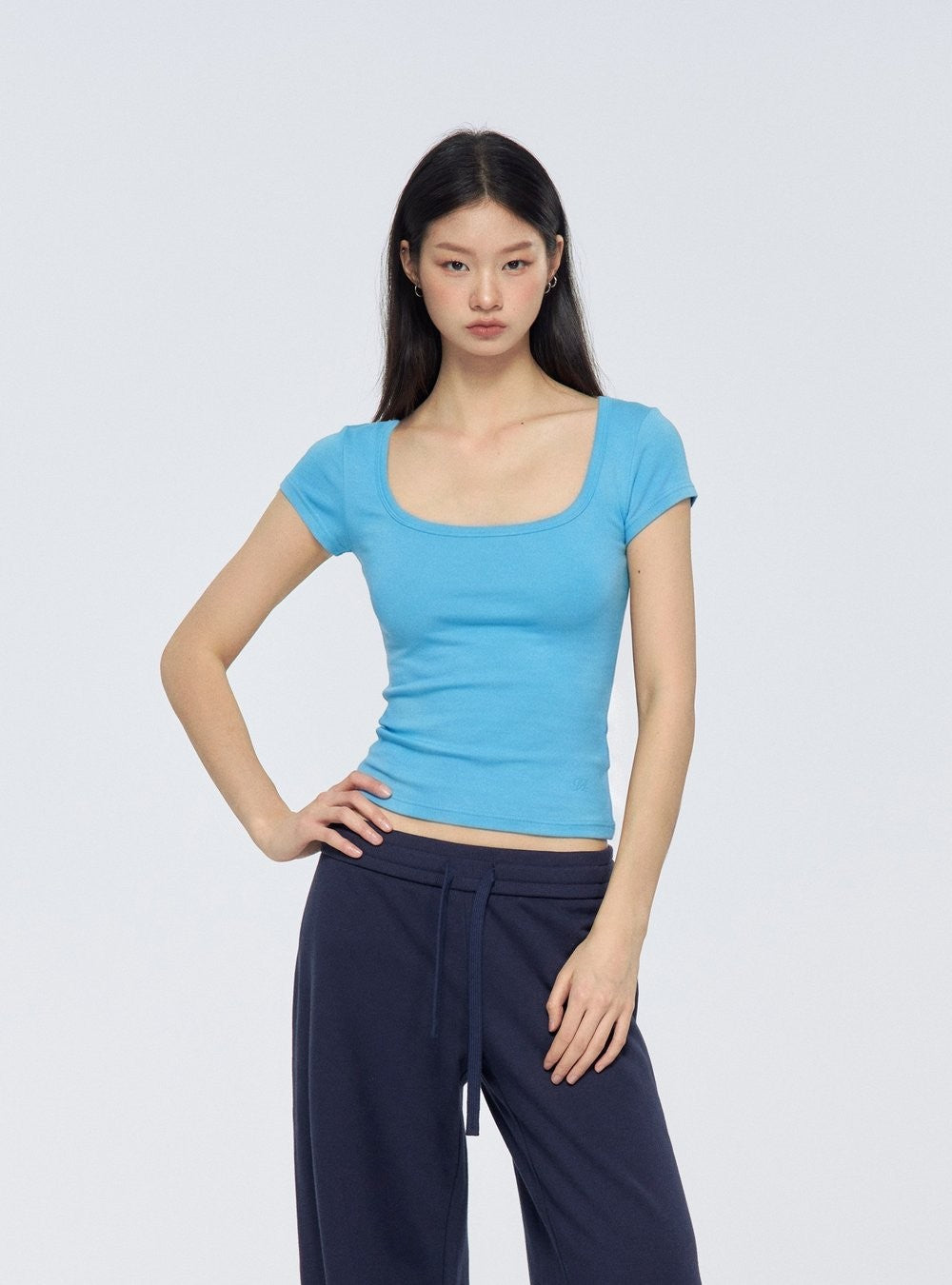 U-Neck Sculpted Fit Top (3color)
