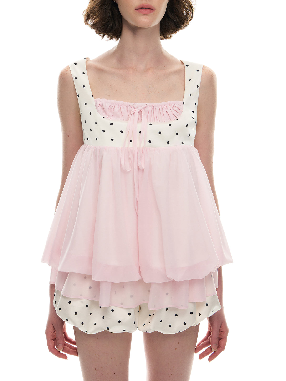 Romance Nanci Doll Bubble Top & Polka Skirt Set