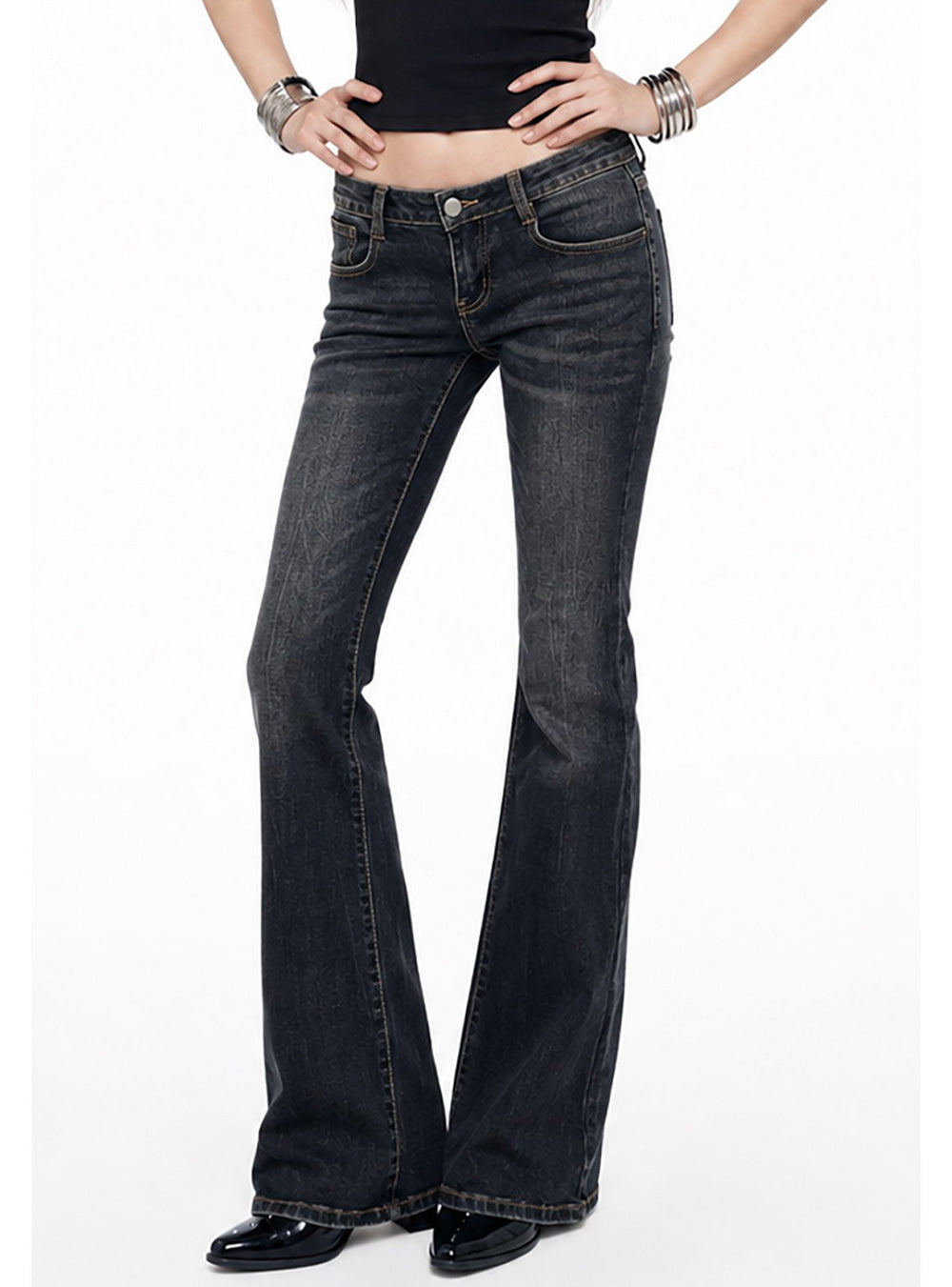 Gradient Flare Denim Pants (2color)